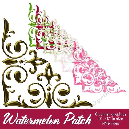 Watermelon Patch - Scrolled Corner Graphics
