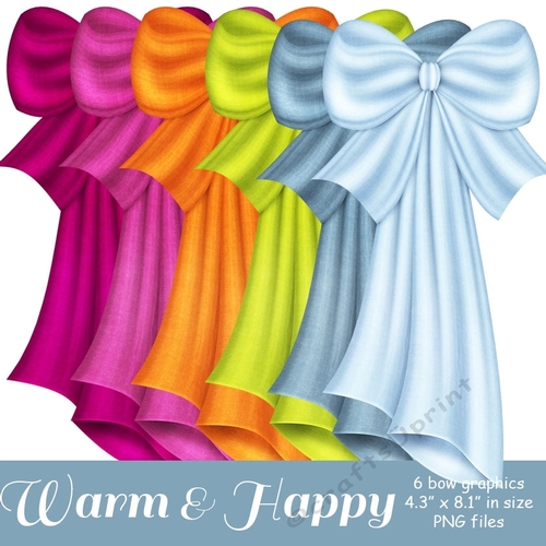 Warm & Happy - Hanging Bow Graphics