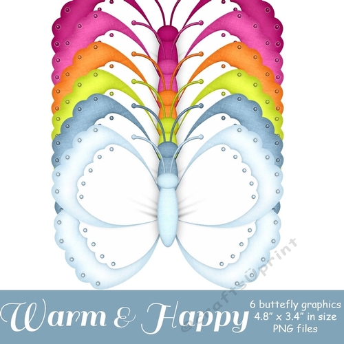 Warm & Happy - Butterfly Graphics (set 2)
