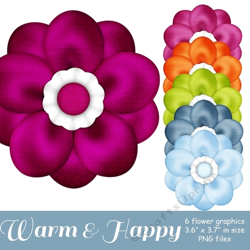 Warm & Happy - Flower Graphics
