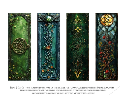 Irish Bookmark, Celtic Bookmark, St Patricks Day Bookmarks, s5