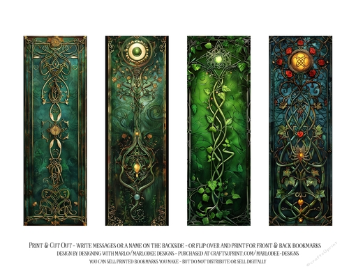 Irish Bookmark, Celtic Bookmark, St Patricks Day Bookmarks, s10