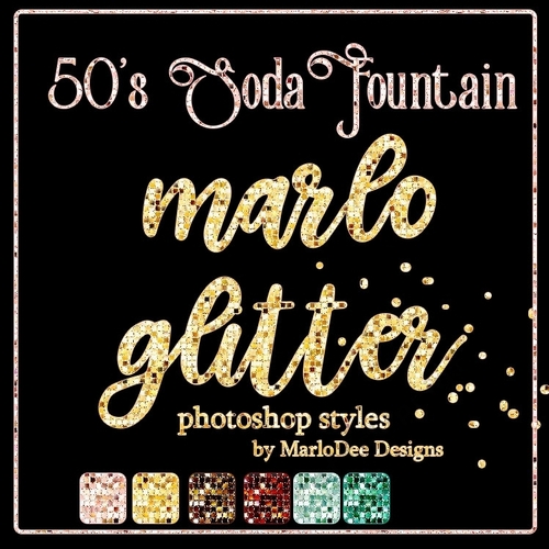 50s Soda Fountain Colors Marlo Glitter Photoshop Styles