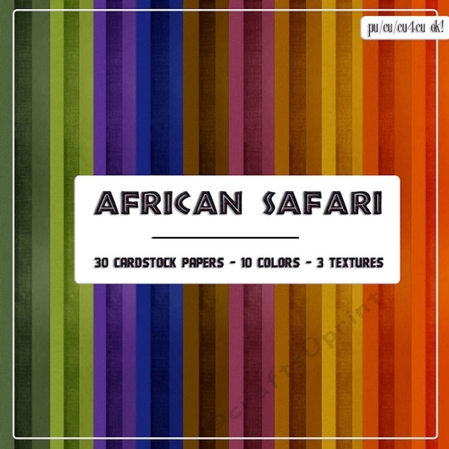 African Safari Colors Digital A4 Size Cardstock Papers