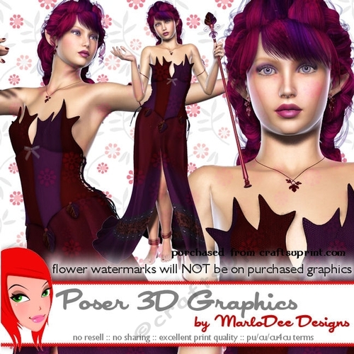 Female Elf Fantasy Poser Graphics package 7