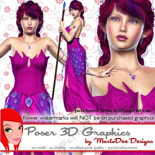 Female Elf Fantasy Poser Graphics package 8