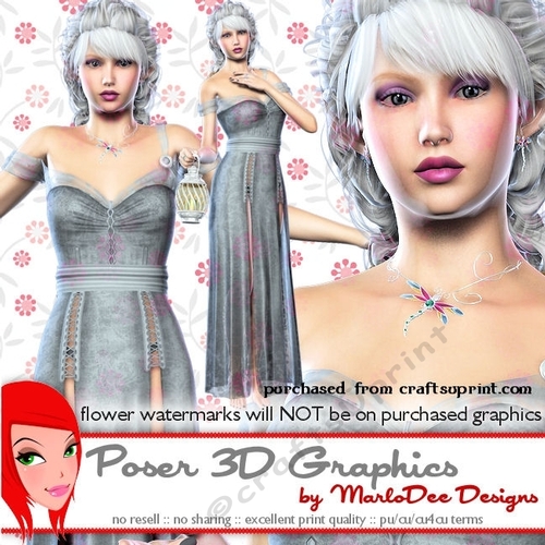 Winter Grey Fantasy Female Elf Poser Graphics 