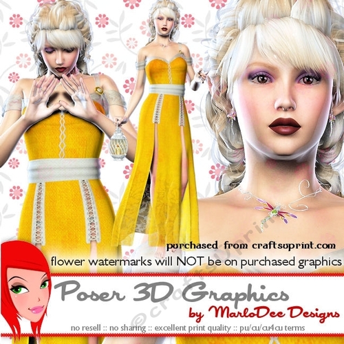Golden Fall Season Female Elf Fantasy Poser Graphics