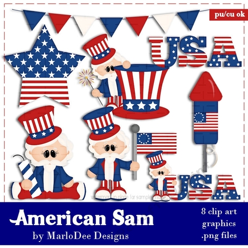 American Uncle Sam Clip Art Graphics