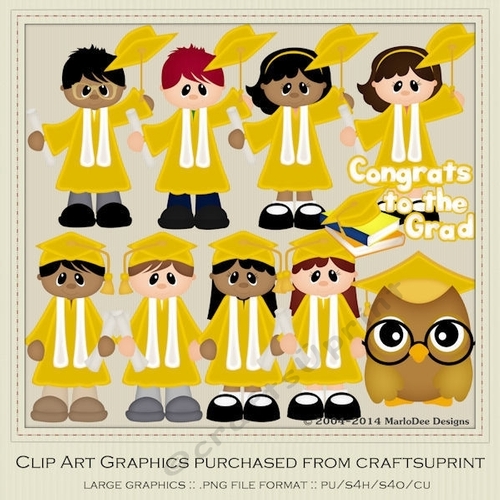 I Did It Golden Gowns - Graduation Clip Art