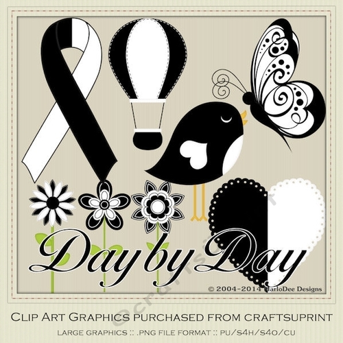 Black & White Awareness Ribbon & Graphics