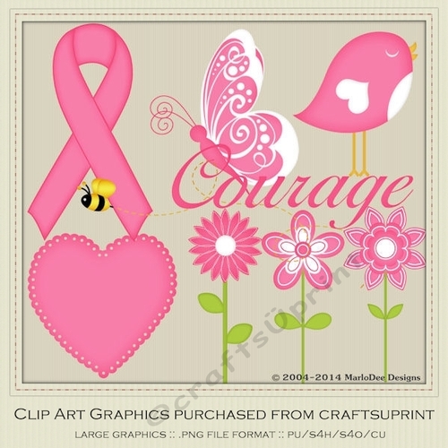 Hot Pink Awareness Ribbons & Graphics 