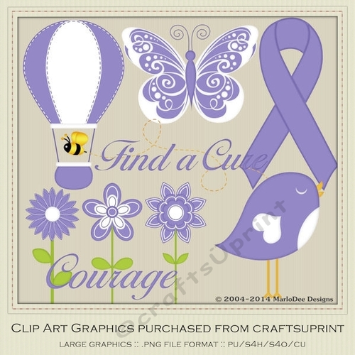 Perwinkle Awareness Ribbons & Graphics 