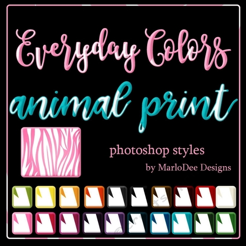 Photoshop Styles - Everyday Colors - Animal Print Patterns 