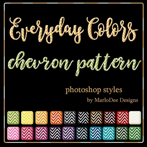 Photoshop Styles - Everyday Colors - Chevron Zig Zag Patterns 