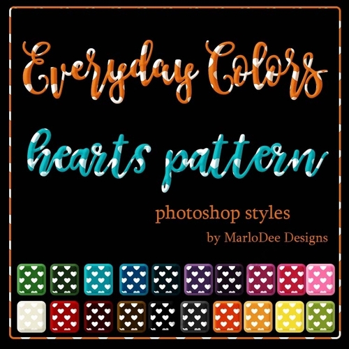 Photoshop Styles - Everyday Colors - Hearts Patterns 