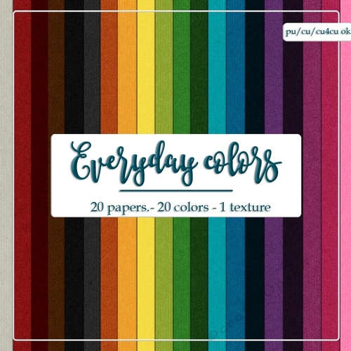 Everyday Colors - Cardstock A4 Digital Backgrounds - Set 3