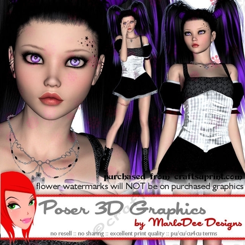 Goth Girl Poser Graphics