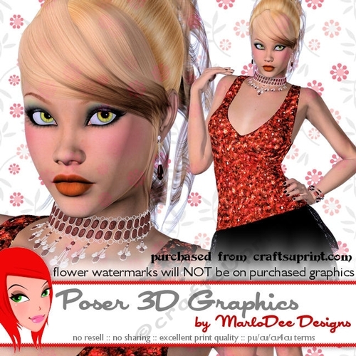 Stylish Pretty Blonde in a Sequin Style Dress Poser Graphics