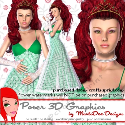 Beautiful Irish Princess Poser Graphics