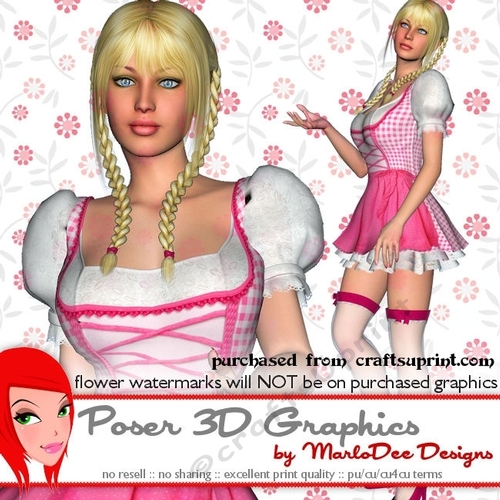 Oktoberfest Woman Poser Graphics pkg1