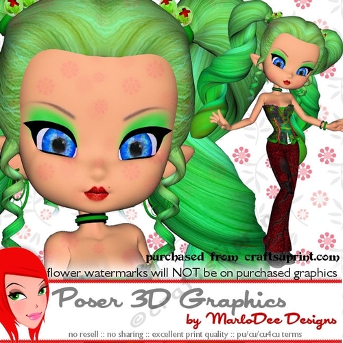 Punk Goth Style Cookie Character Poser Graphics pkg5