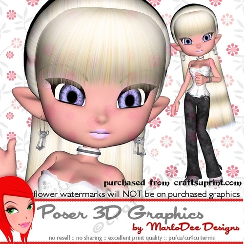 Punk Goth Style Cookie Character Poser Graphics pkg6