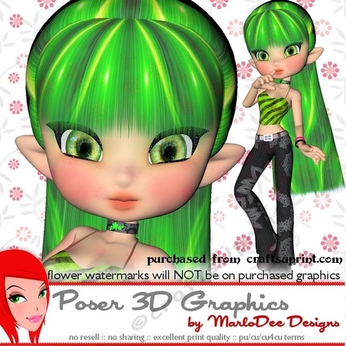Punk Goth Style Cookie Character Poser Graphics pkg8