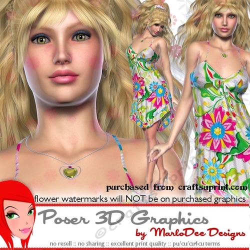 Stylish Summer Girl Poser Graphics set 2