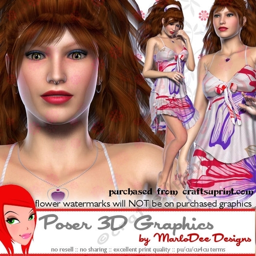 Stylish Summer Girl Poser Graphics set 3
