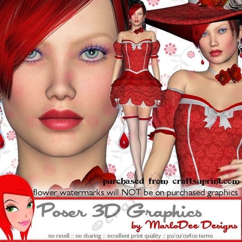 Victorian Sweet Peach Girl Poser Graphics set 1