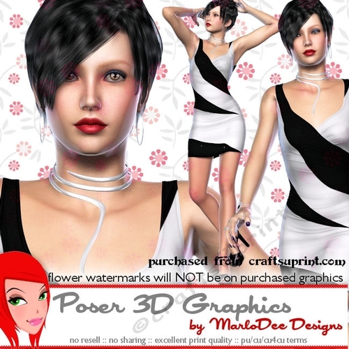 Date Night Out Sexy Woman Poser Graphics set 1