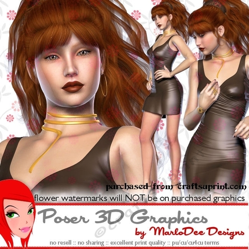Date Night Out Sexy Woman Poser in a Brown Leather Dress Graphics
