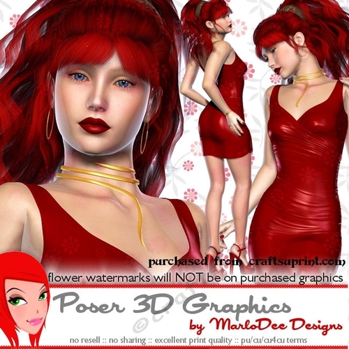 Date Night Out Sexy Woman Poser in a Red Leather Dress Graphics