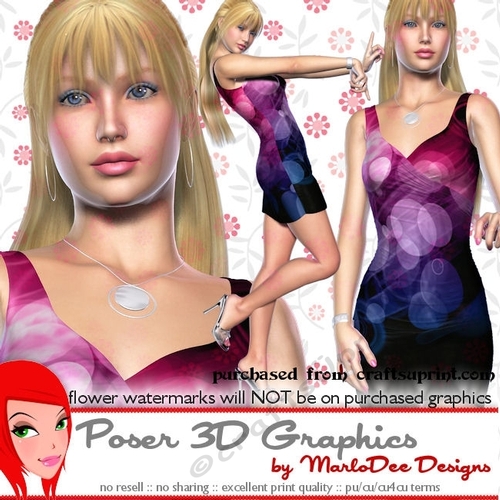 Date Night Out Sexy Woman Poser Graphics set 3