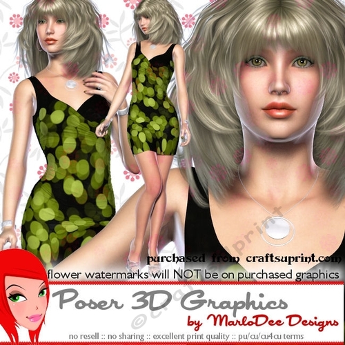 Date Night Out Sexy Woman Poser Graphics set 5