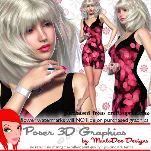 Date Night Out Sexy Woman Poser Graphics set 6