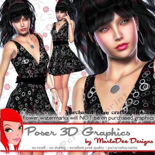Date Night Out Sexy Woman Poser Graphics set 8