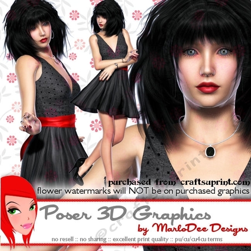 Date Night Out Sexy Woman Poser Graphics set 10
