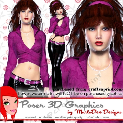 Sexy Fashion Model Woman Poser Graphics set 1
