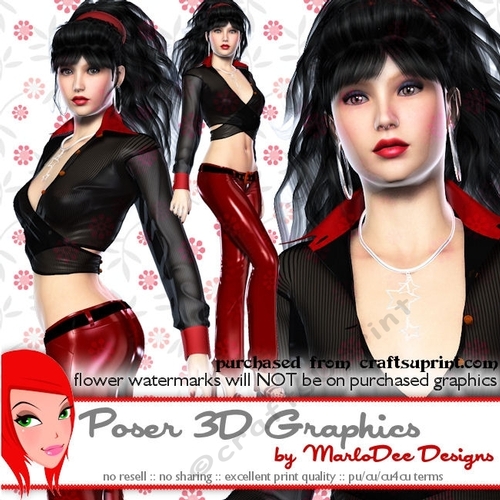 Sexy Fashion Model Woman Poser Graphics set 5