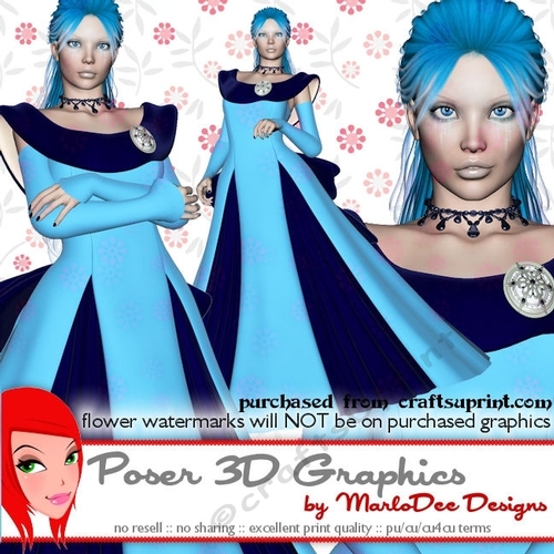 Winter Season Princess Poser Tube Graphics 