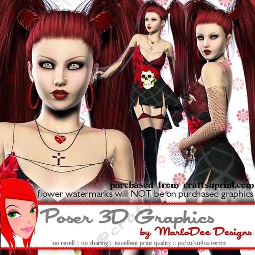 Gothic Halloween Witchery Poser Tube Graphics set 11