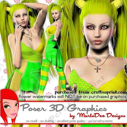 Gothic Halloween Witchery Poser Tube Graphics set 12
