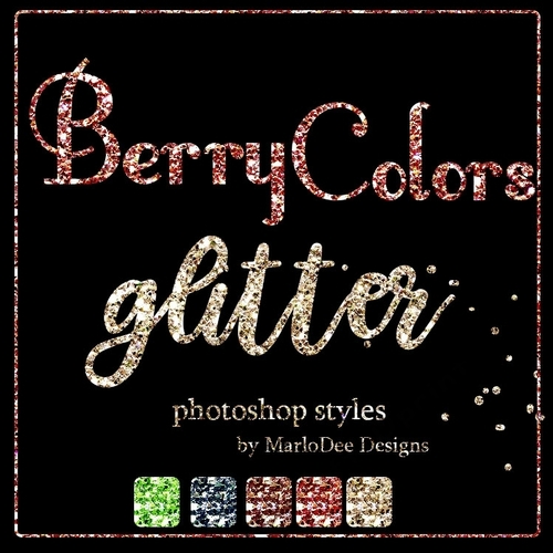 Berry Colors Glitter Photoshop Styles