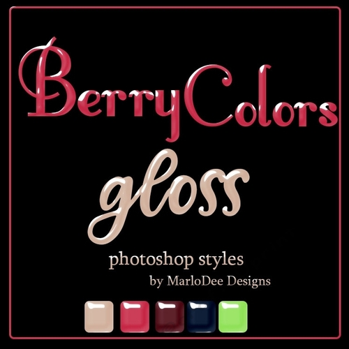 Berry Colors Gloss Photoshop Styles