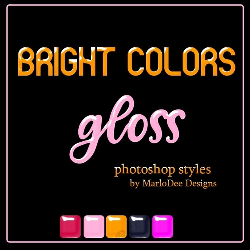 Bright Colors Gloss Pattern Photoshop Styles