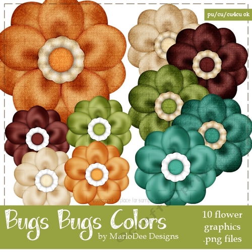 Bugs Bugs 1 Flower Graphics package 1
