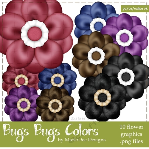 Bugs Bugs 2 Flower Graphics package 1