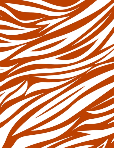 Burnt Orange & White Animal Zebra Stripes A4 Digital Background